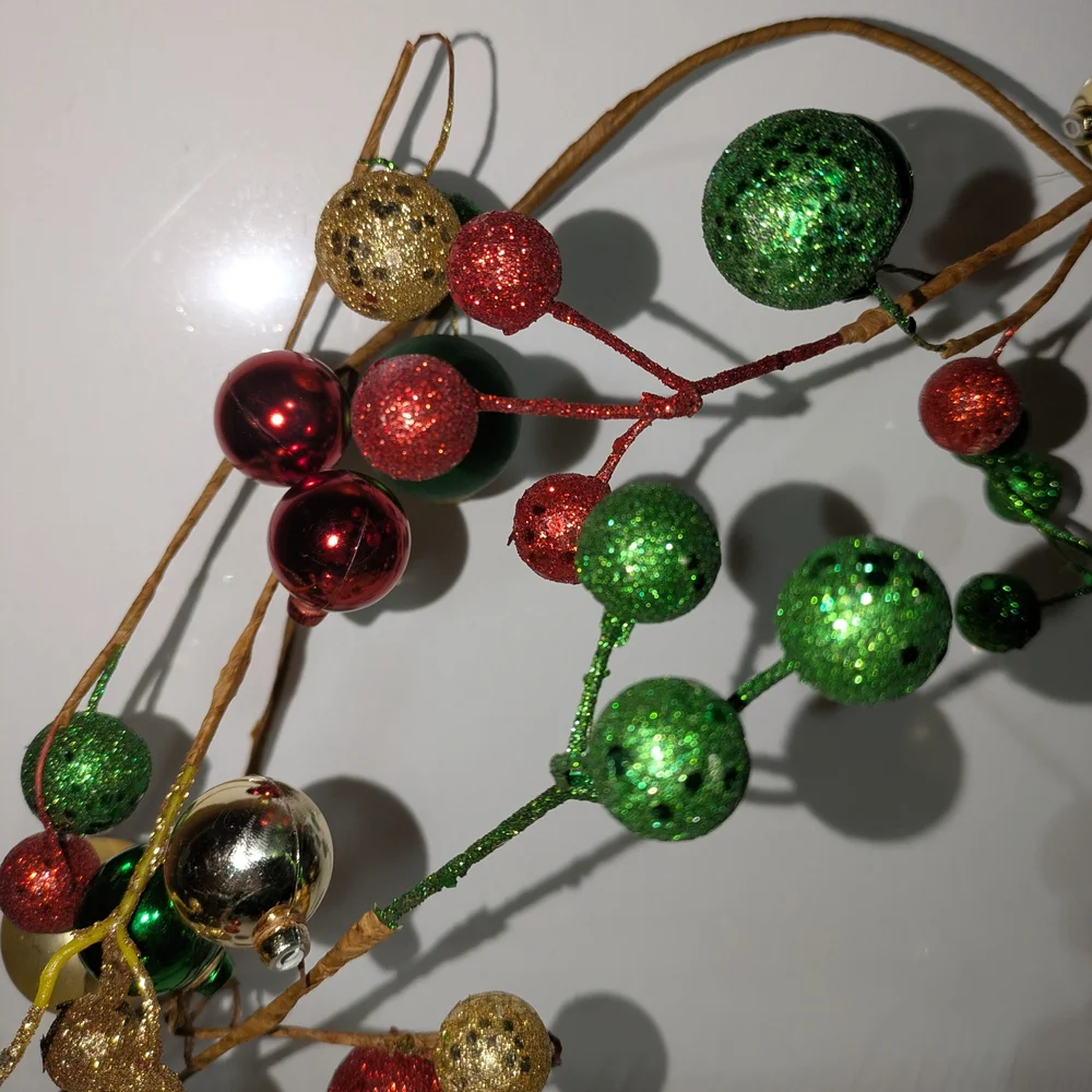 Holiday Ornament Garland - Red, Green, Gold